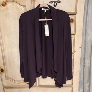 Workshop Republic Clothing Women's Dark Purple Cardigan